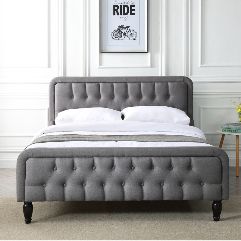 Astoria Grand Heatherstone Upholstered Bed Frame Wayfair.co.uk